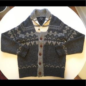 Woolrich Shawl Cardigan Sweater Grey